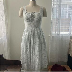 Hearts And Found White Floral Midi Dress